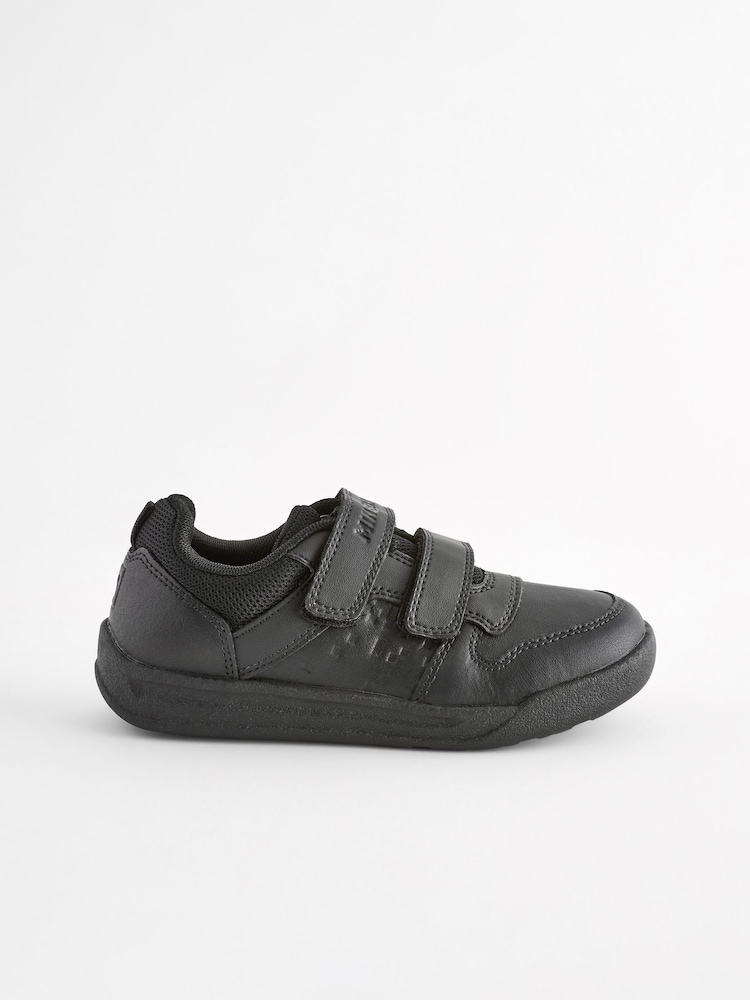 Black Wide Fit (G) Minecraft Elastic Lace School Shoes - Image 2 of 5