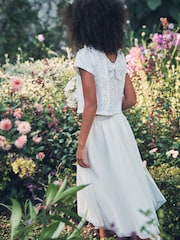 Angel & Rocket White Sequin Leonie Top & Skirt Set - Image 1 of 5