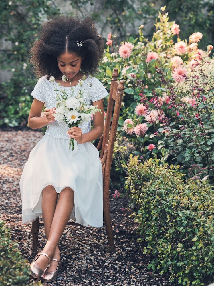 Angel & Rocket White Sequin Leonie Top & Skirt Set - Image 2 of 5