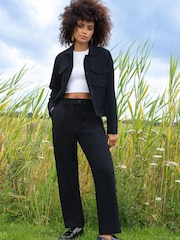 Ro&Zo Patch Pocket Black Trousers - Image 1 of 8