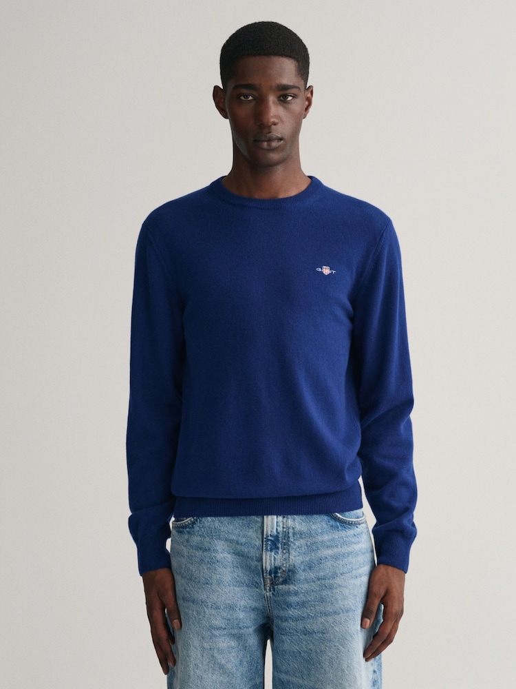 GANT Superfine Lambswool Crew Neck Jumper - Image 2 of 5