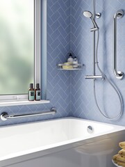 CROYDEX 600mm Stainless Steel Straight Grab Bar - Image 1 of 4
