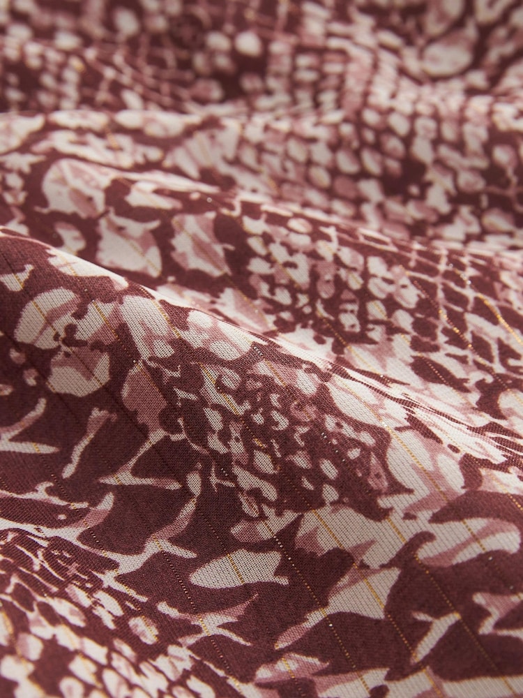 Pink Snake Print Sparkle Flutter Sleeve Mini Dress - Image 6 of 6