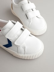White Wide Fit (G) Two Strap Touch Fastening Shoes - Image 4 of 6