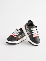 Black Standard Fit (F) Marvel Elastic Lace Trainers - Image 1 of 5