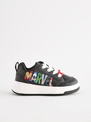 Black Standard Fit (F) Marvel Elastic Lace Trainers - Image 3 of 5