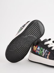 Black Standard Fit (F) Marvel Elastic Lace Trainers - Image 5 of 5