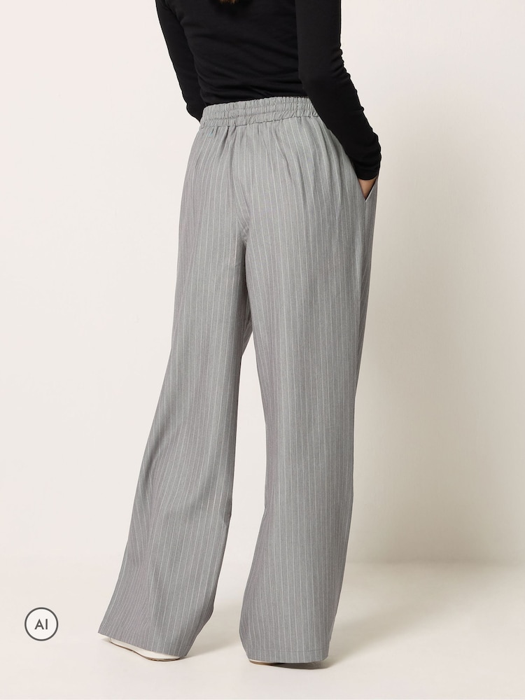 M&Co Petite Pinstripe Bukser med Vide bukseben - Bilde 2 av 6