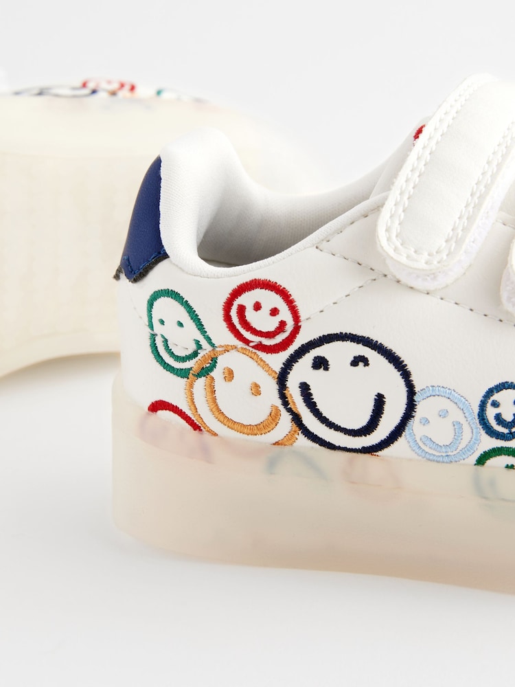 White Rainbow Happy Light-Up Trainers - Image 2 of 6