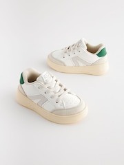 White Standard Fit (F) Elastic Lace Trainers - Image 5 of 10