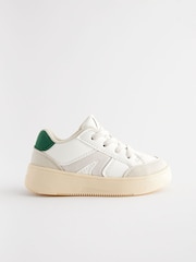White Standard Fit (F) Elastic Lace Trainers - Image 6 of 10
