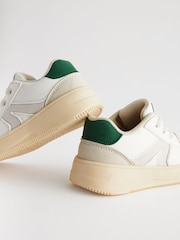 White Standard Fit (F) Elastic Lace Trainers - Image 7 of 10