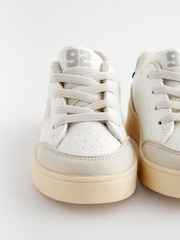 White Standard Fit (F) Elastic Lace Trainers - Image 9 of 10