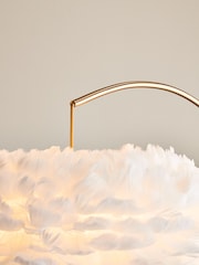 Lipsy White Feather Shade Arch Floor Lamp - Image 3 of 4