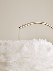 Lipsy White Feather Shade Arch Floor Lamp - Image 4 of 4