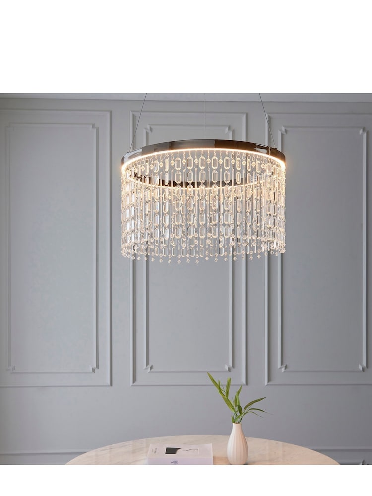 Gallery Home Chrome Arentia 1 Bulb Pendant Ceiling Light - Image 1 of 3