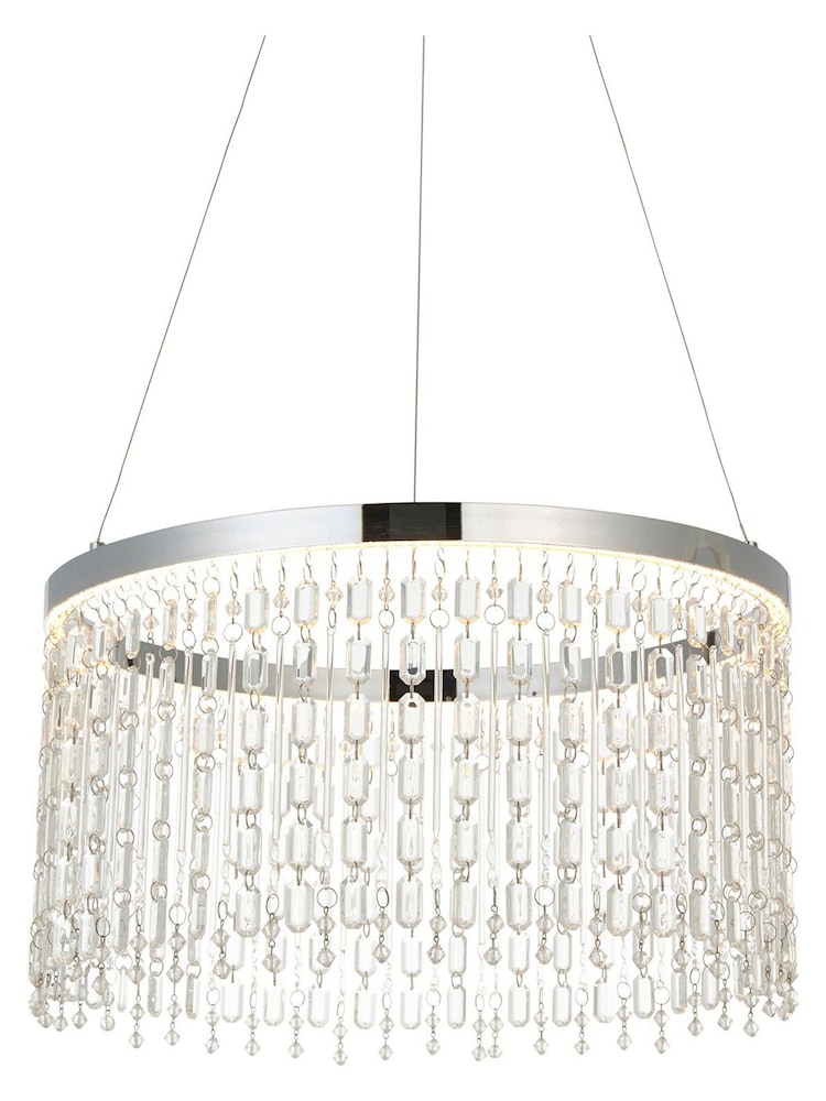 Gallery Home Chrome Arentia 1 Bulb Pendant Ceiling Light - Image 3 of 3