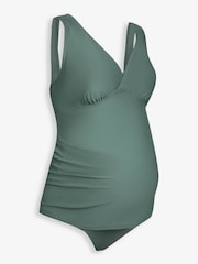 JoJo Maman Bébé Khaki V-Neck Maternity Tankini Set - Image 4 of 5