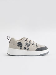 Neutral Elastic Lace Mickey Mouse Trainers - Image 1 of 5