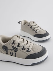 Neutral Elastic Lace Mickey Mouse Trainers - Image 2 of 5