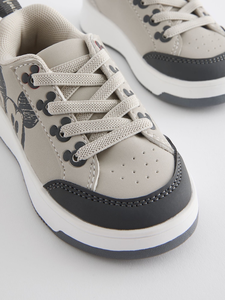 Neutral Elastic Lace Mickey Mouse Trainers - Image 5 of 5