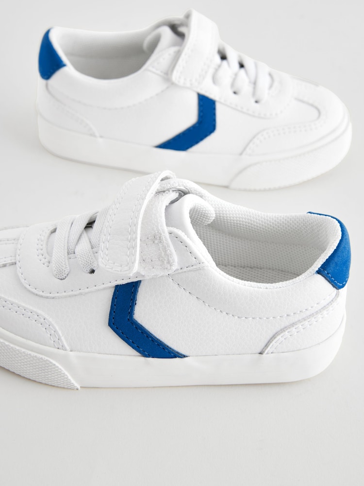 White Standard Fit (F) Touch Fastening Elastic Lace Trainers - Image 4 of 5