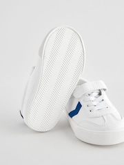 White Standard Fit (F) Touch Fastening Elastic Lace Trainers - Image 5 of 5