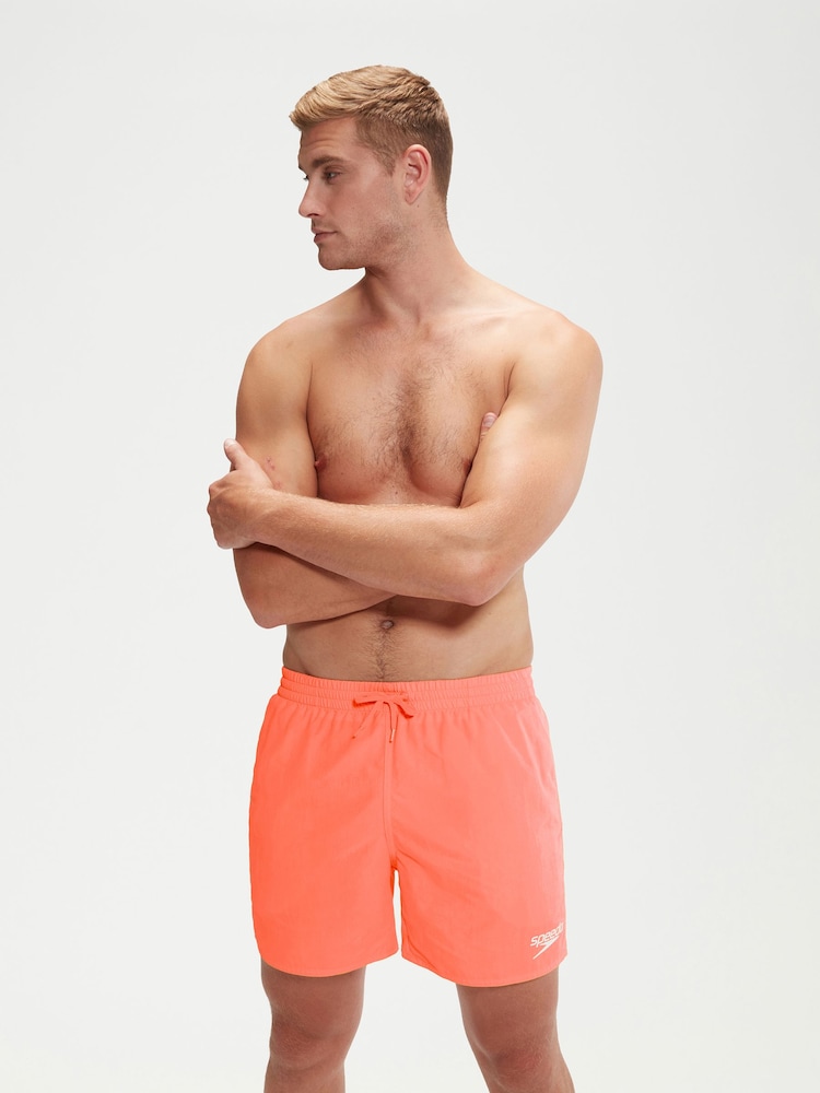 Speedo Pink Mens Essential 16" Watershorts - Image 1 of 6 Speedo Pink Mens Essential 16" Watershorts - Image 1 of 6