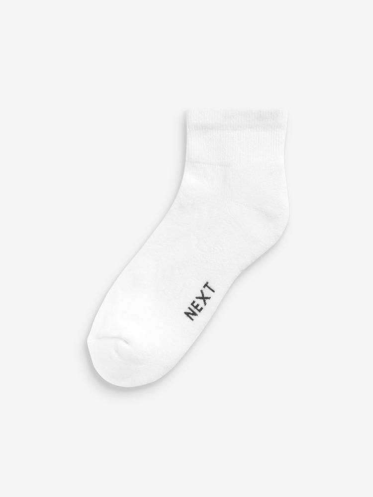 White 5 Pack Mid Trainer Socks - Image 2 of 3