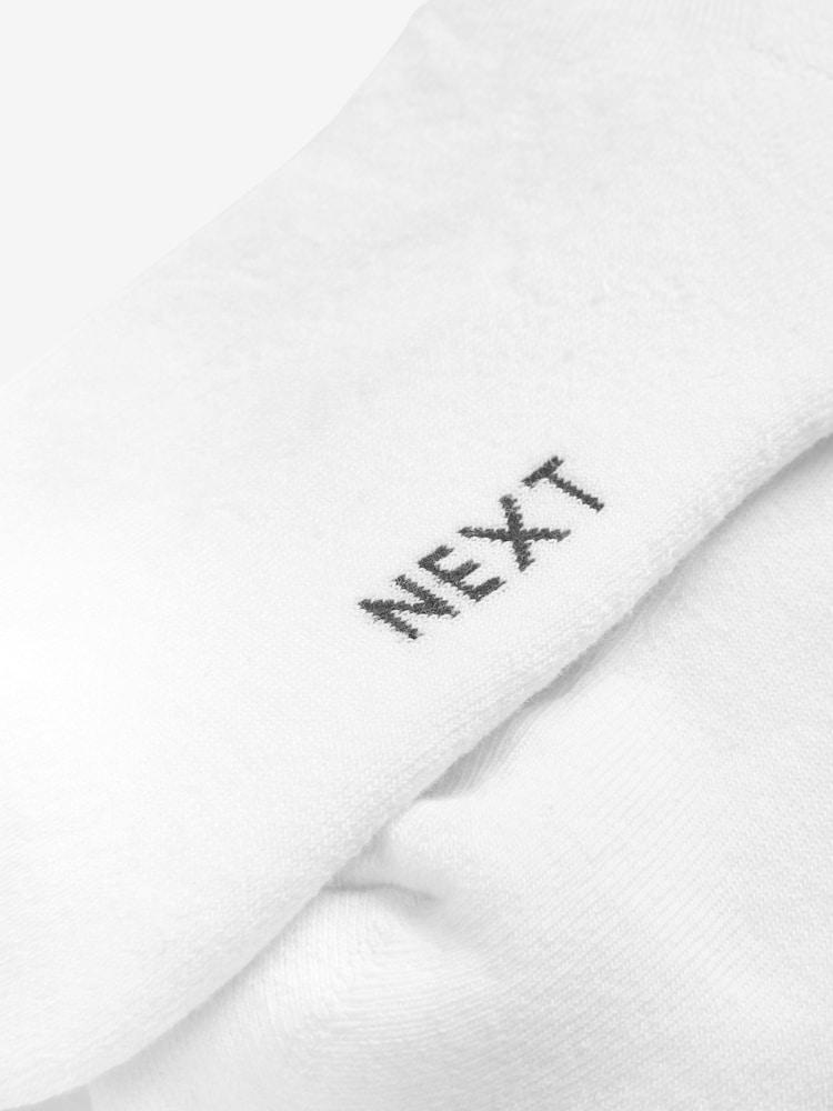 White 5 Pack Mid Trainer Socks - Image 3 of 3