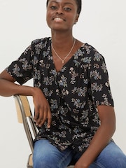 FatFace Black Cassidy Craft Floral Tunic - Image 2 of 5