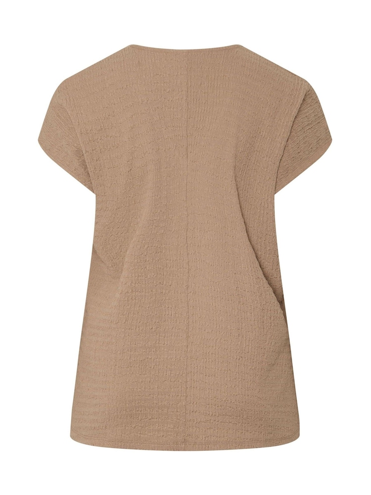 Yours Curve Natural Textured Grown On T-Shirt - Image 6 of 6 Yours Curve Natural Textured Grown On T-Shirt - Image 6 of 6