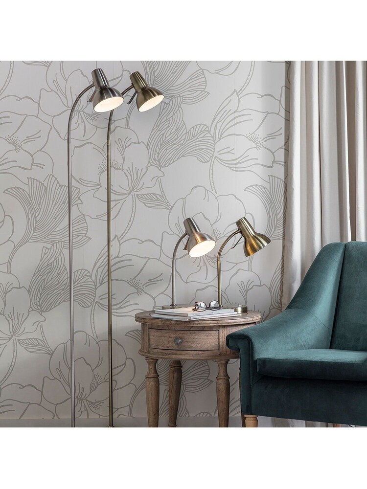 Gallery Home Silver Prairie USB Table Lamp - Image 2 of 6