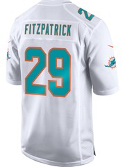 Nike White Miami Dolphins Road Game Jersey - Minkah Fitzpatrick - Image 3 of 3