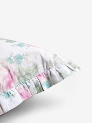 Shabby Chic by Rachel Ashwell® Royal Bouquet Pink Cotton/Linen Mix Ruffle Cushion - Image 2 of 4