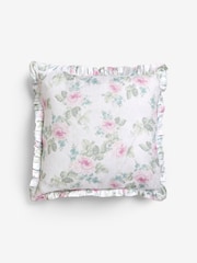 Shabby Chic by Rachel Ashwell® Royal Bouquet Pink Cotton/Linen Mix Ruffle Cushion - Image 3 of 4