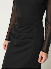 M&Co Sweetheart stiliaus suknelė su tinklelio rankovėmis - 4 paveikslėlis iš 6