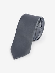 Grey Slim Twill Tie - Image 1 of 3