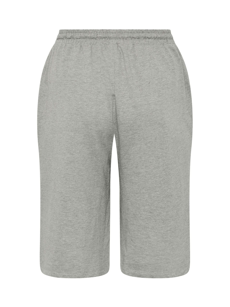 Yours Curve Grey Long Sweat Shorts - Image 6 of 6