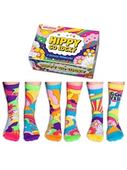 United Odd Socks Multi Floral Festival Hippy Go Lucky Socks - Image 1 of 3