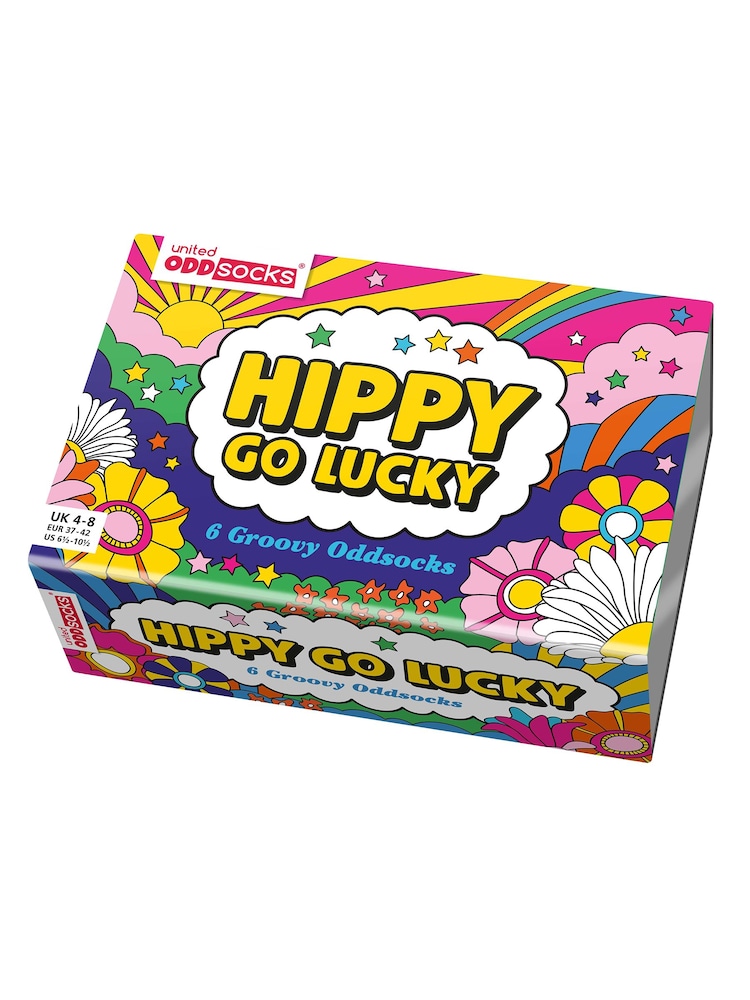 United Odd Socks Multi Floral Festival Hippy Go Lucky Socks - Image 3 of 3