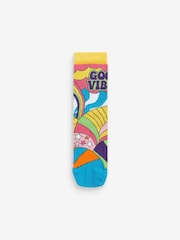 United Odd Socks Multi Floral Festival Hippy Go Lucky Floral Socks – 6 Individual Socks - Image 4 of 5