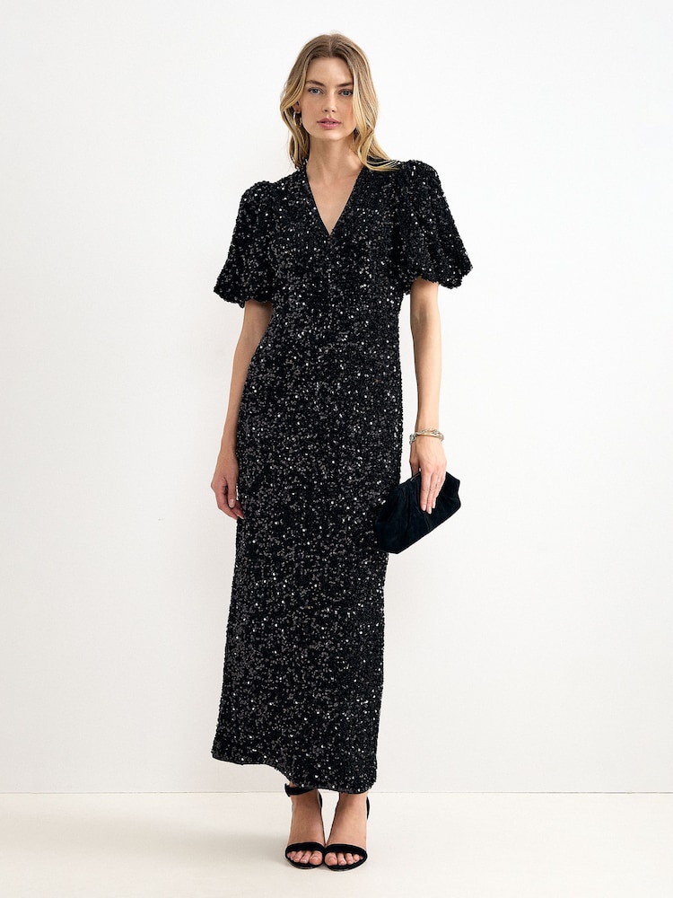 Phase Eight Black Elaina Maxi Dress - Image 1 of 8 Phase Eight Black Elaina Maxi Dress - Image 1 of 8