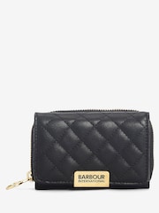 Barbour® International Aurora Black Quilted Tri-Fold Purse - Image 1 of 7