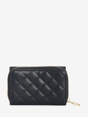 Barbour® International Aurora Black Quilted Tri-Fold Purse - Image 2 of 7