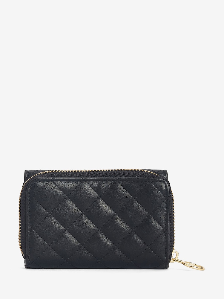Barbour® International Aurora Black Quilted Tri-Fold Purse - Image 2 of 7