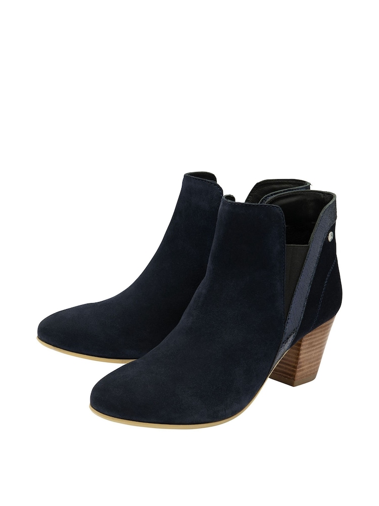 Ravel Blue Suede Leather Ankle Boots - Image 2 of 4 Ravel Blue Suede Leather Ankle Boots - Image 2 of 4