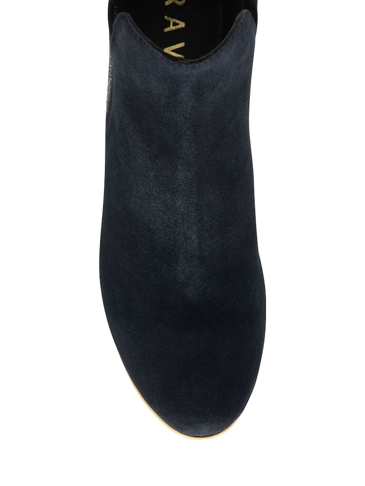 Ravel Blue Suede Leather Ankle Boots - Image 4 of 4 Ravel Blue Suede Leather Ankle Boots - Image 4 of 4