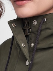 Barbour® Olive Green Waterproof Shelburne Longline Jacket - Image 4 of 8