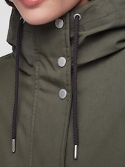 Barbour® Olive Green Waterproof Shelburne Longline Jacket - Image 6 of 8